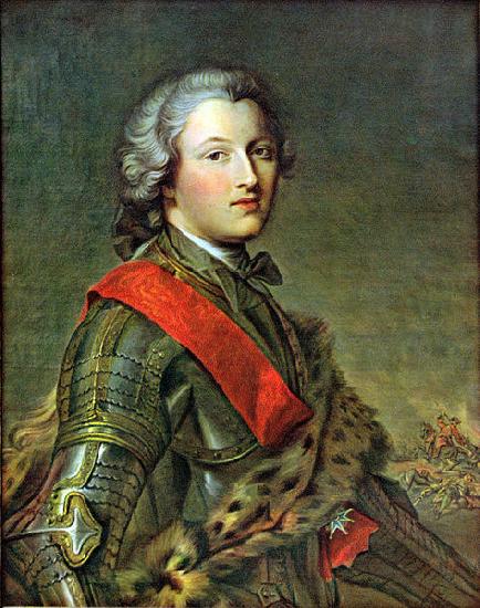 Jjean-Marc nattier Portrait of Pierre Victor Besenval de Bronstatt commander of the Swiss Guards in France. China oil painting art